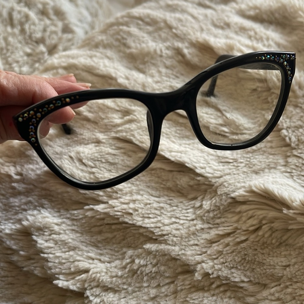 VINTAGE RINESTONE CATEYE GLASSES - Picture 3 of 3